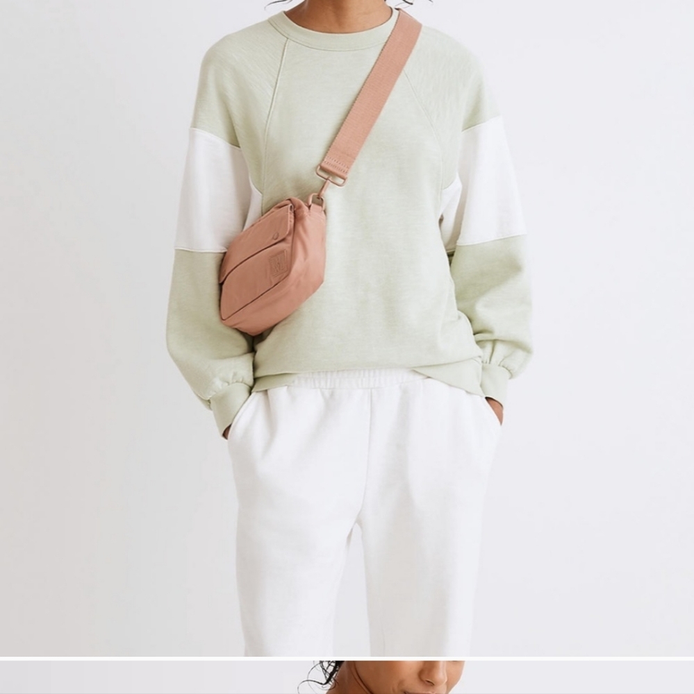 Madewell Oversized Raglan Colorblock Sweatshirt Size XS